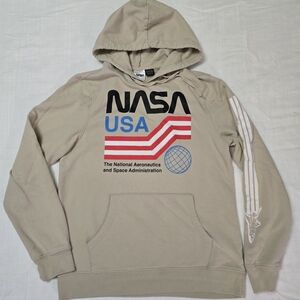 NASA Beige Graphic Hoodie - Branded Men’s Shirt